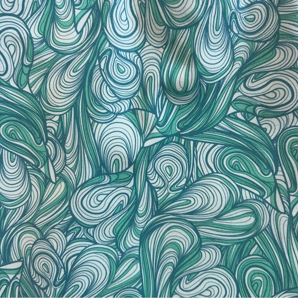 Lululemon Gather V Gulf Undulation Swirl Print Tank- Teal Size 4 - Picture 7 of 9